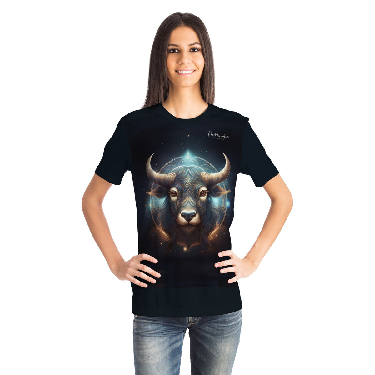 Schwarzes T-Shirt mit Sternzeichen Stier Motiv für Fans von Diamond Painting und kreativen Lifestyle-Produkten