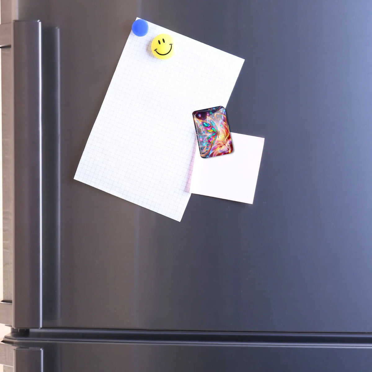 Magischer Glas Coverminder für Diamond Painting mit buntem Motiv als magnetischer Helfer für dein Bild.