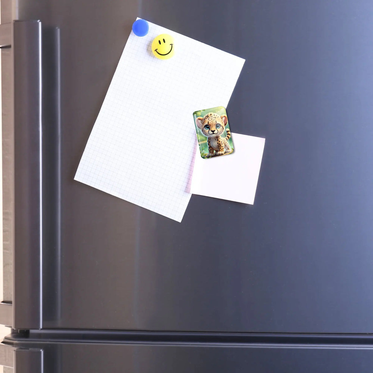 Kibo Cover Minder aus Glas mit Leopard-Motiv als praktisches Zubehör für Diamond Painting und Bastelprojekte am Kühlschrank