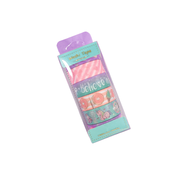 6er Set buntes Washi Tape als Diamond Painting Zubehör für gerade Steinreihen und saubere Ränder