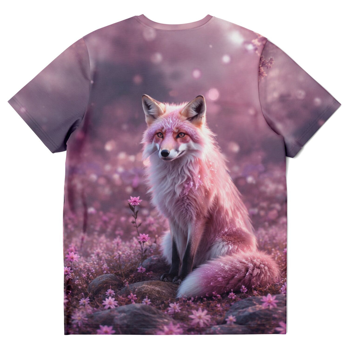 Dreamer T-Shirt mit mystischem Fuchs-Motiv in Pinktönen, ideal für Fans von Malen nach Zahlen und Diamond Painting