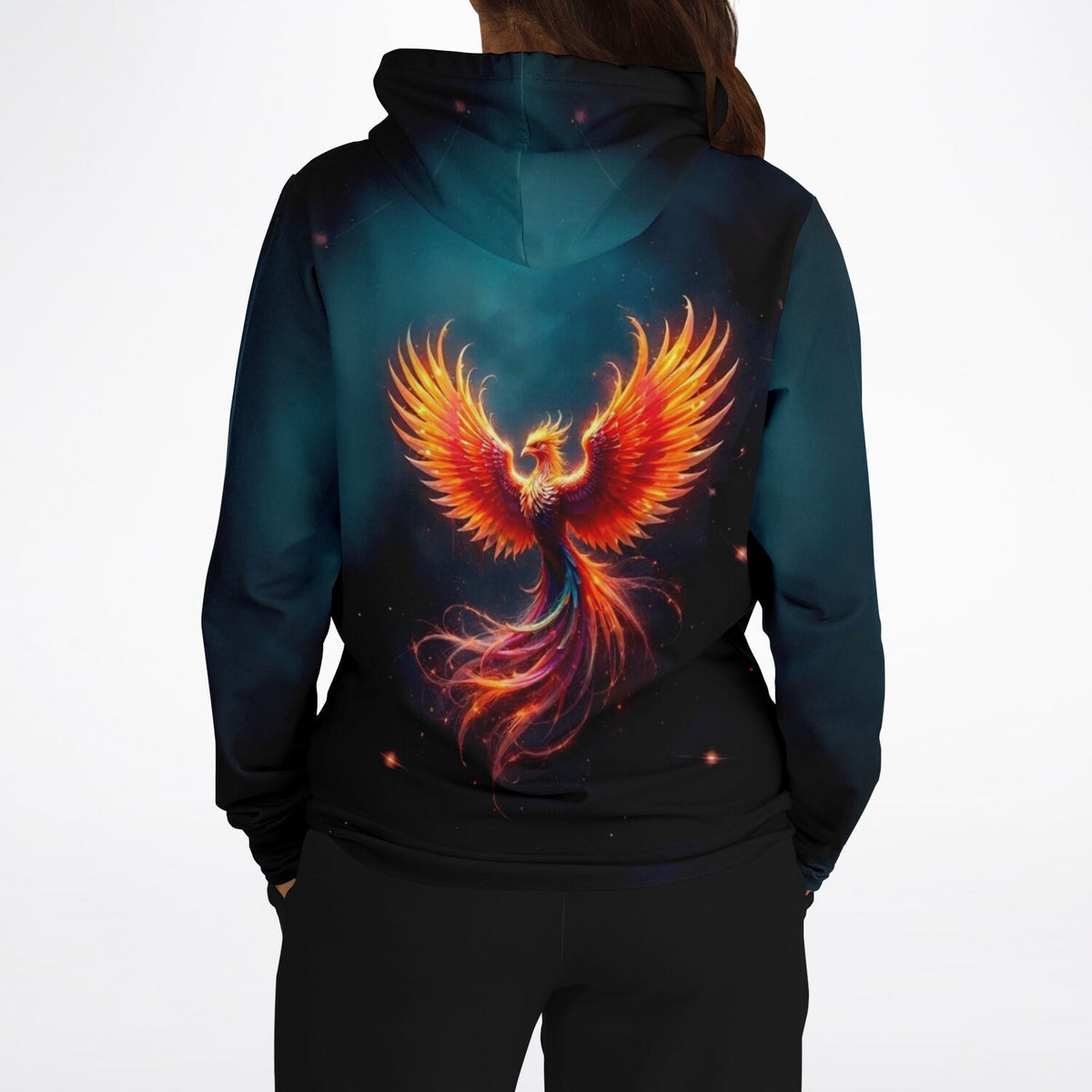 Dreamer Hoodie mit Sparkle Phönix Motiv – stylischer Kapuzenpullover im Diamond Painting Stil und intensiven Farben