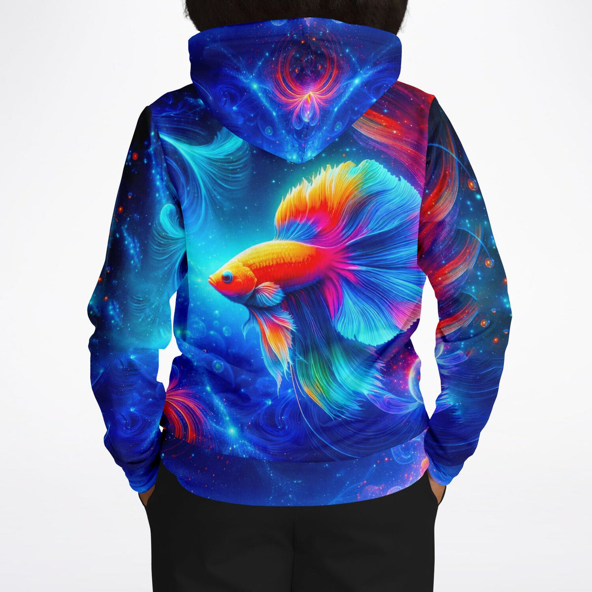 Dreamer Hoodie mit farbenfrohem Unterwasser-Fisch-Motiv, perfekt für Fans von Diamond Painting und Malen nach Zahlen
