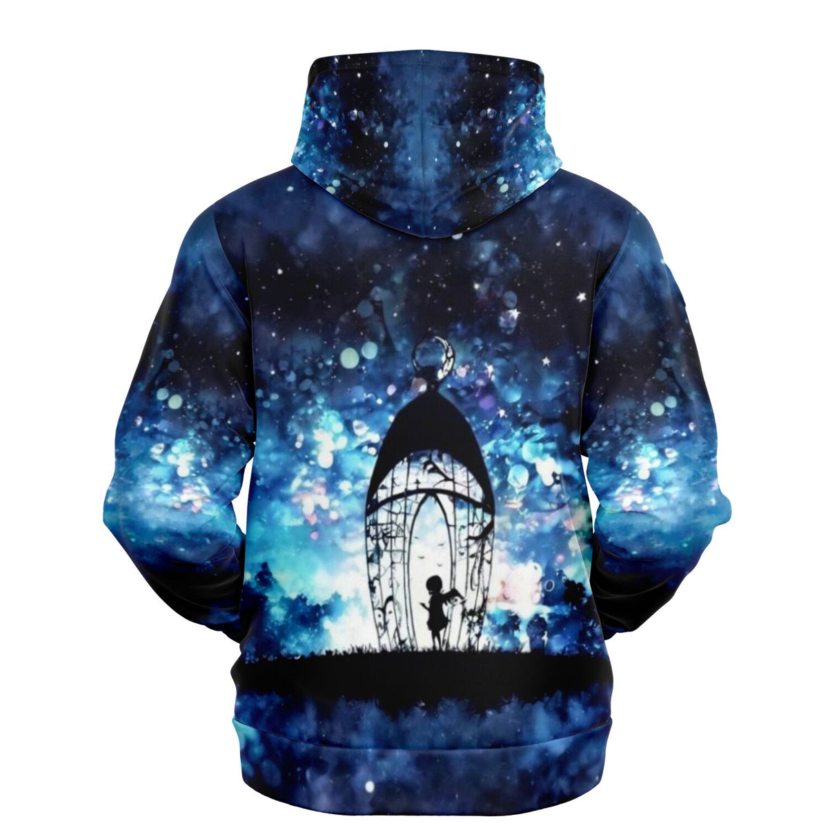 Dreamer Hoodie mit Engel der vielen Lichter Motiv im Stil von Diamond Painting Kunst für Fans von Malen nach Zahlen
