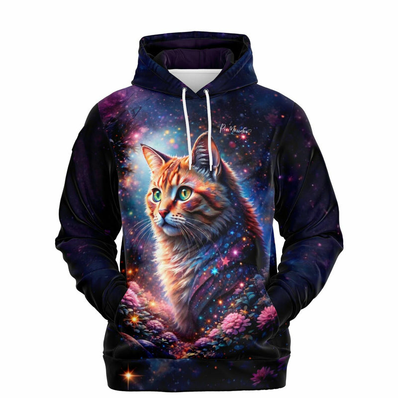Dreamer Hoodie Sternenpfote mit bunter Katze im Sternenhimmel Design für Fans von Diamond Painting und Kunstmotiven