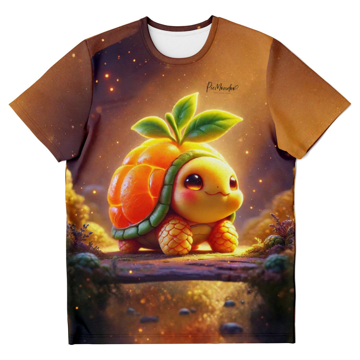T-Shirt mit süßer Früchte-Schildkröte im Stil unserer beliebten Diamond Painting Sets und Malen nach Zahlen Motive