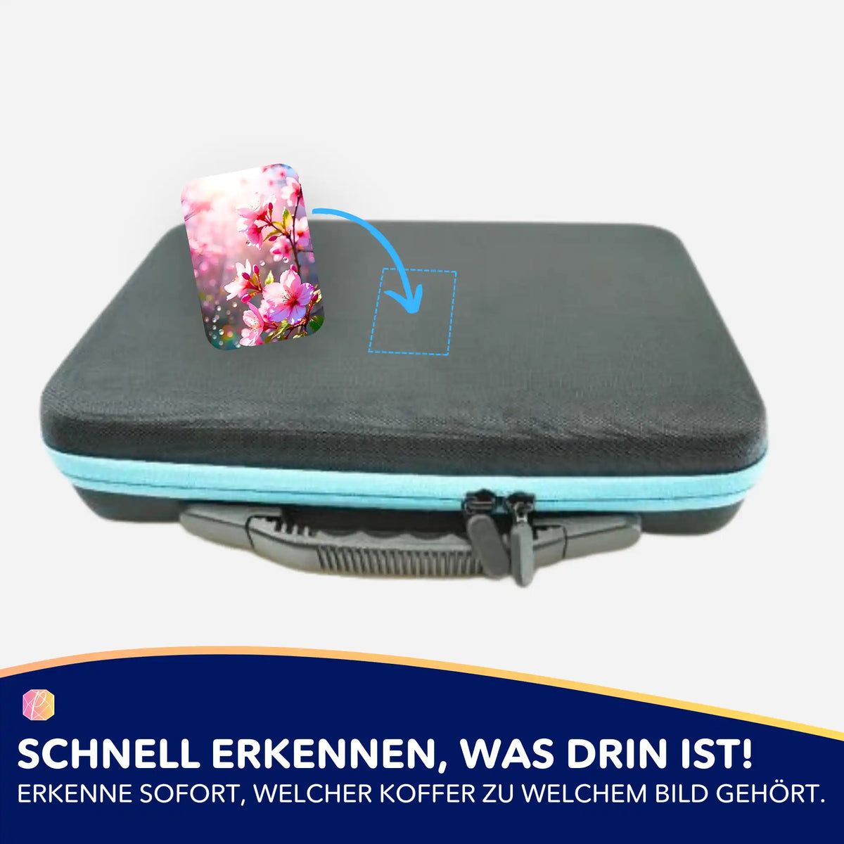 Zarte Kirschblüten Sticker für die Organisation von Diamond Painting Koffern und Zubehörsets