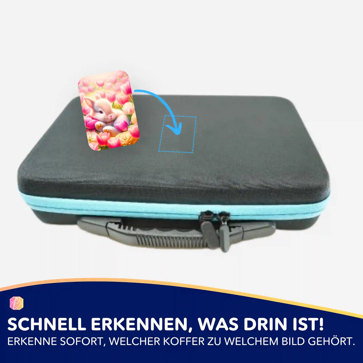 Verträumter Osterhäschen Aufkleber zur Organisation von Diamond Painting Zubehör und Koffern
