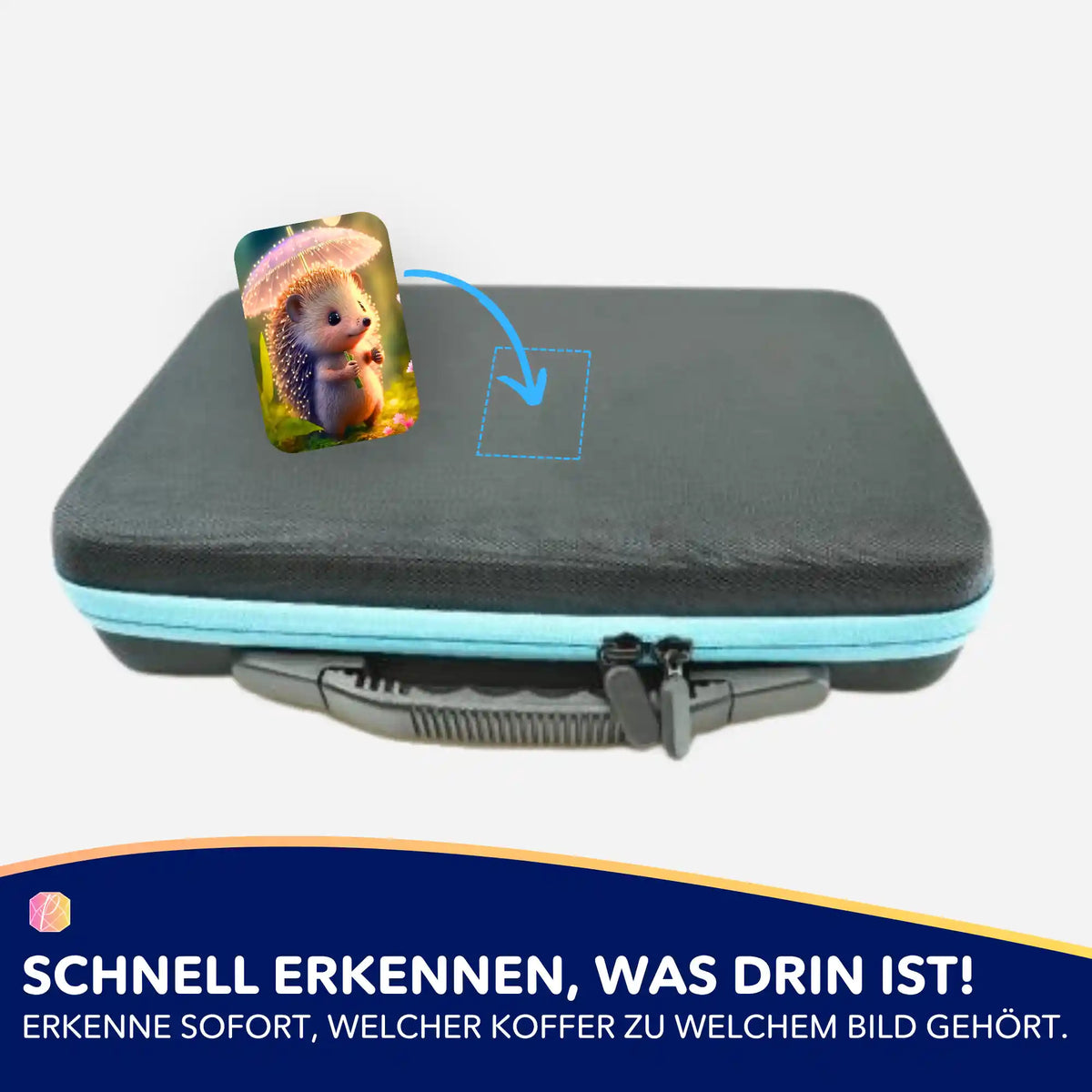 Igelchen Aufkleber für Diamond Painting Koffer zur Organisation deines Zubehörs von Picmondoo