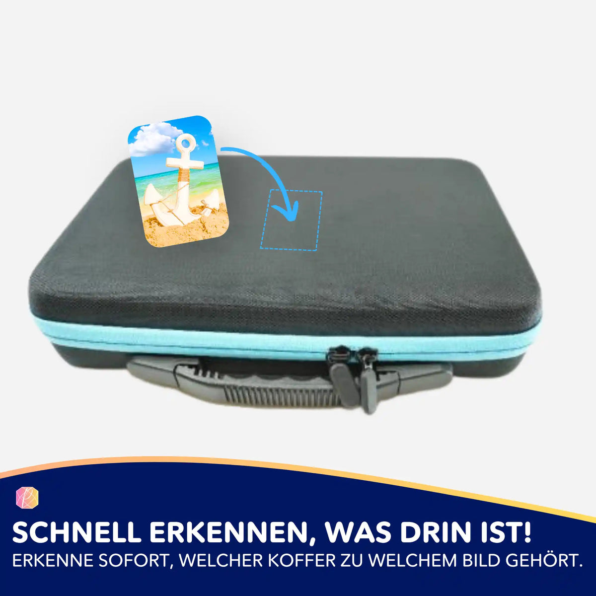 Anker-Aufkleber für Diamond Painting Koffer zur Organisation von Zubehör und Motiv-Kennzeichnung