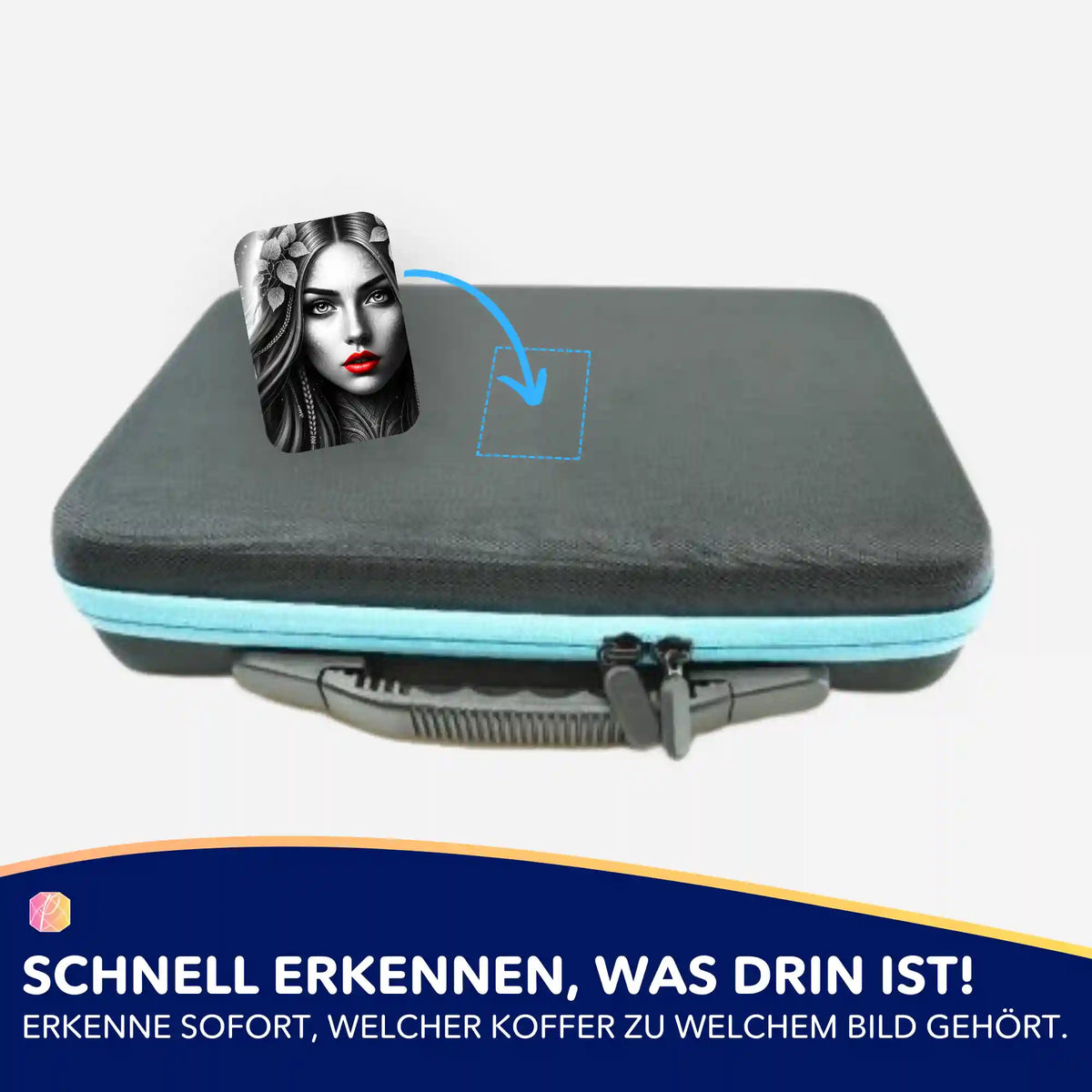 Picmondoo Aufkleber Set Red Lips als Organizer für Diamond Painting Koffer