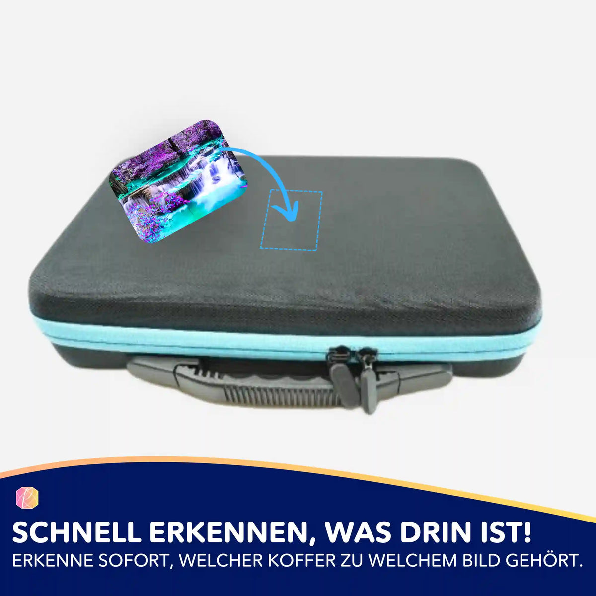 5er-Set Wasserfall-Aufkleber zur Kennzeichnung von Diamond Painting Koffern für mehr Ordnung bei deinem DIY-Hobby
