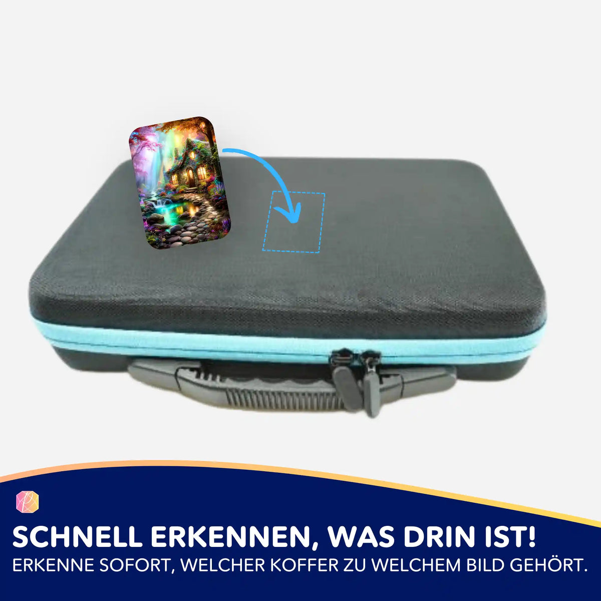 Picmondoo Diamond Painting Aufkleber zur Beschriftung von Zubehör-Koffern für mehr Ordnung bei deinem DIY-Hobby