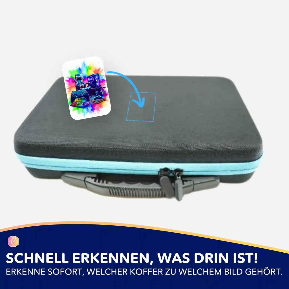 Gaming Zone Aufkleber für Diamond Painting Koffer zur Organisation von Zubehör und Diamanten Painting Sets