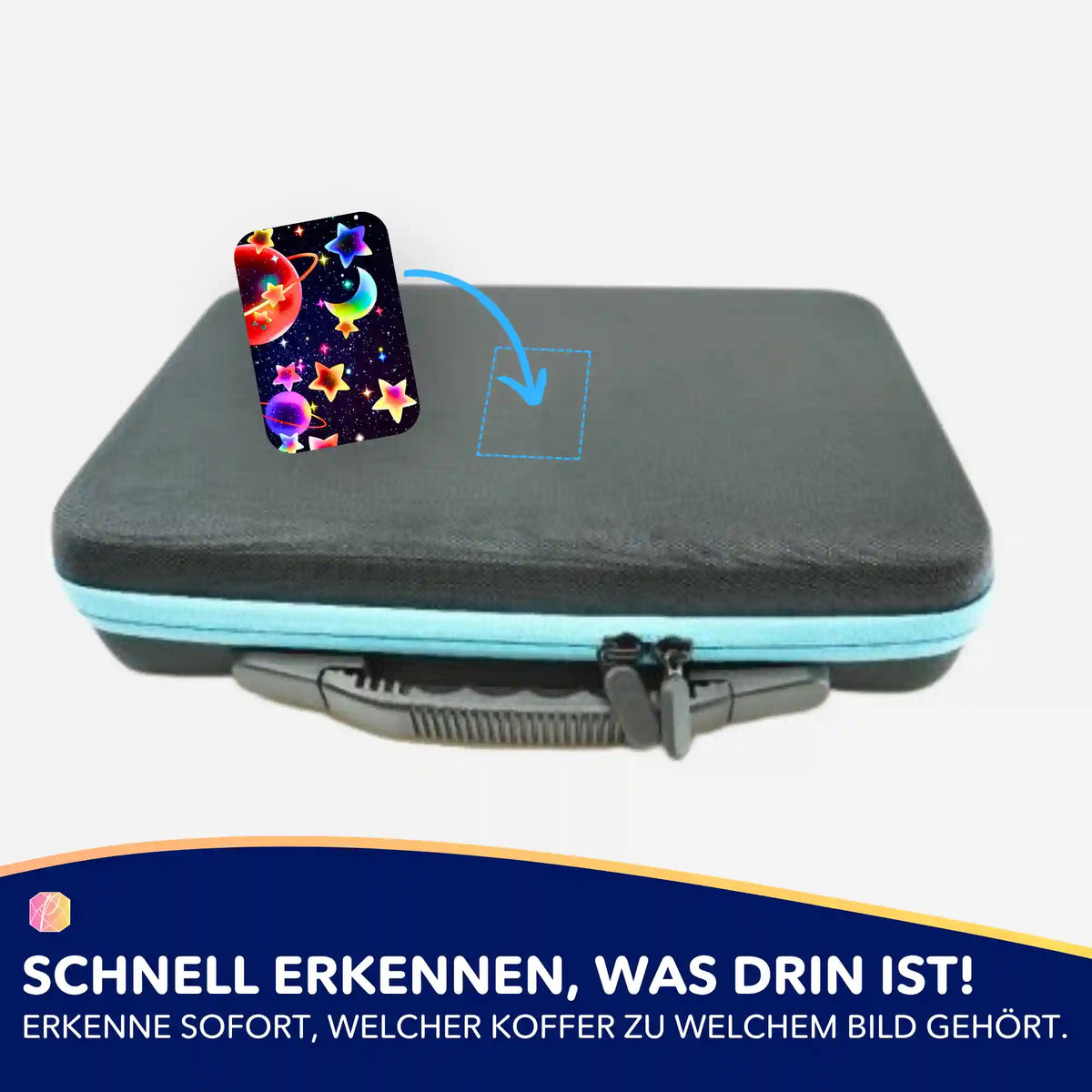 Buntes Universum Sticker für Diamond Painting Koffer zur perfekten Organisation deines DIY Zubehörs