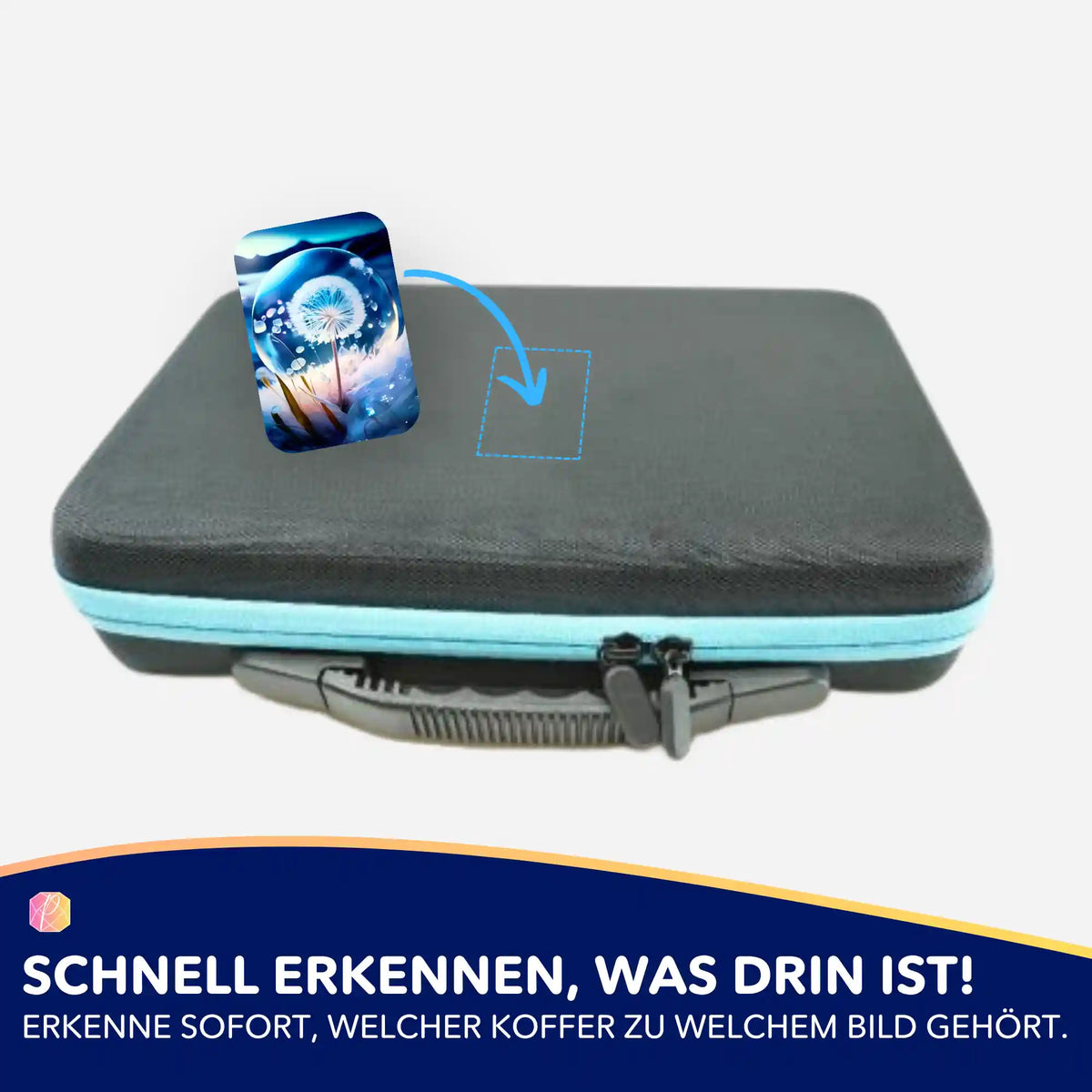 Pusteblume Aufkleber als Zubehör für Diamond Painting und Malen nach Zahlen Koffer zur Organisation der Hobby-Sets