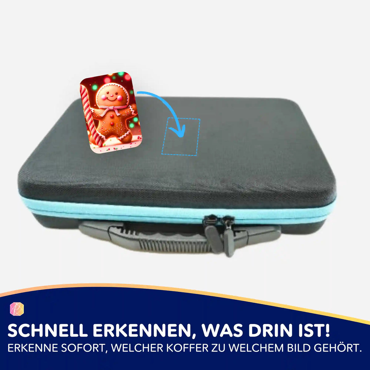 Lebkuchenmännchen-Aufkleber zur Organisation von Koffern für Diamond Painting Sets und Malen nach Zahlen Zubehör