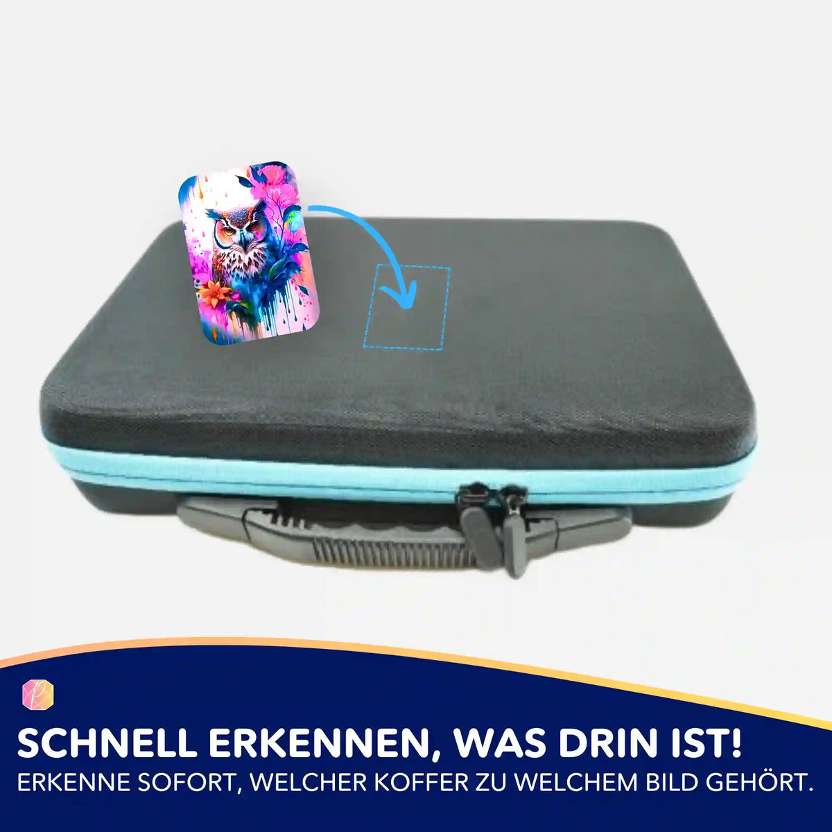 Bunter Eulen-Sticker für Diamond Painting Koffer zur Organisation von Diamanten Painting Zubehör