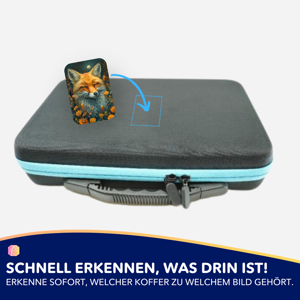 Foxy Dreams Aufkleber für Diamond Painting Koffer zur Organisation von Bastelzubehör und Malen nach Zahlen Sets