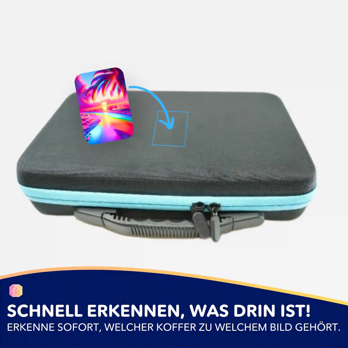 Buntes Zauberstrand-Sticker Set zur Organisation deiner Diamond Painting Koffer und Aufbewahrungsboxen