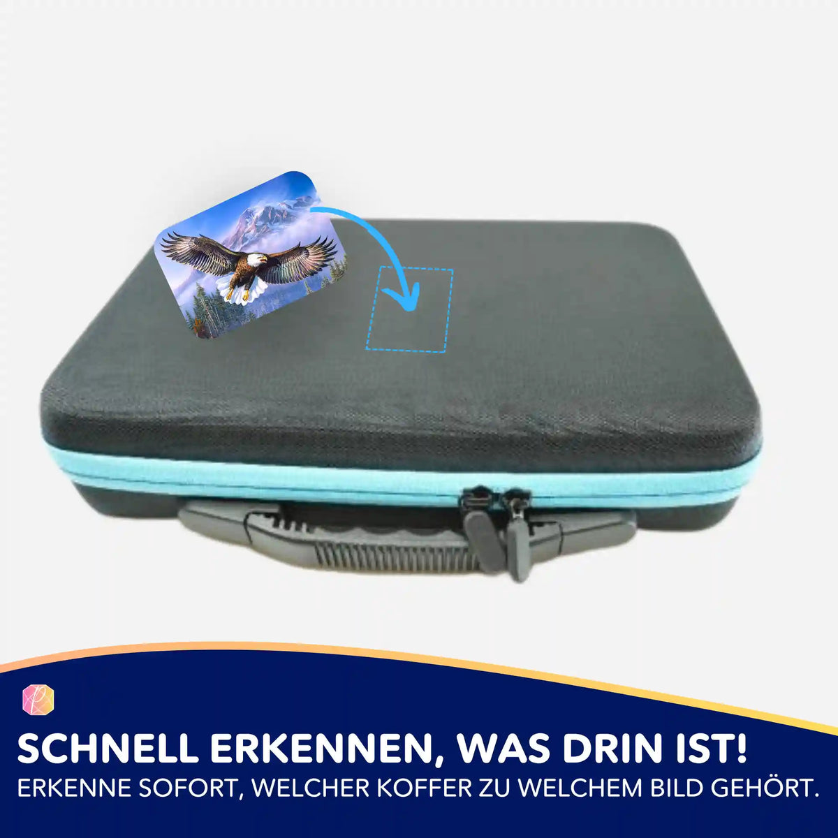 Adler Aufkleber für Diamond Painting Koffer zur Organisation von Zubehör und Malen nach Zahlen Sets