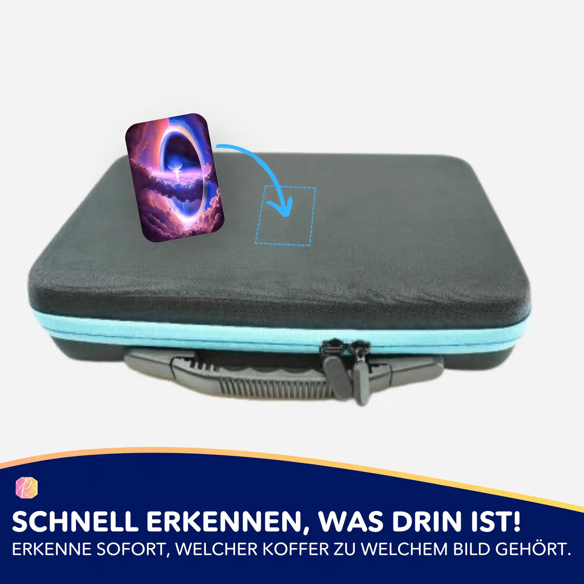 Aufkleber für Diamond Painting Koffer zur Organisation, Motiv Tor in die andere Welt als Sticker zur Identifikation