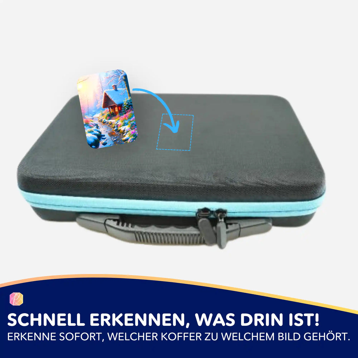 Picmondoo 5er-Set Sticker für Diamond Painting Koffer zur Kennzeichnung von Motiven wie Wintermorgen