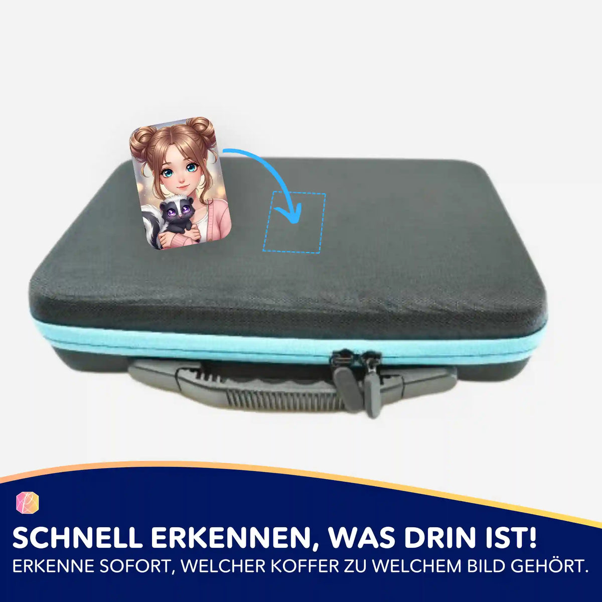 Picmondoo Sticker-Set Yuna & Puki zur Organisation von Diamond Painting Koffern und Zubehör