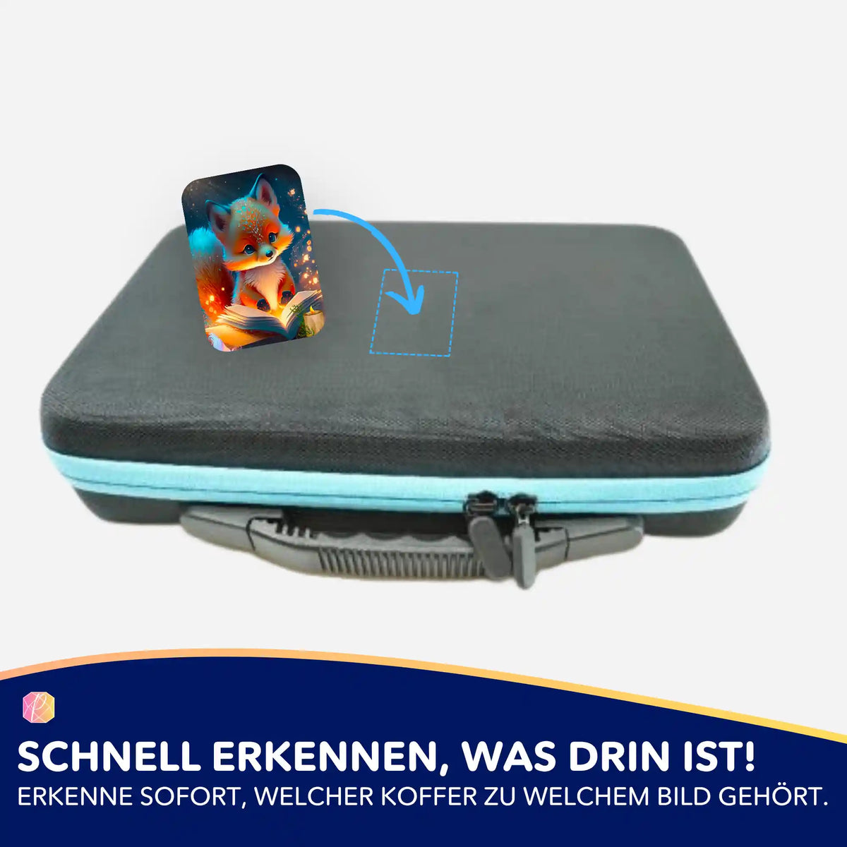 Fuchs-Aufkleber für Diamond Painting Koffer zur Organisation des Zubehörs für Malen nach Zahlen und Diamanten Painting