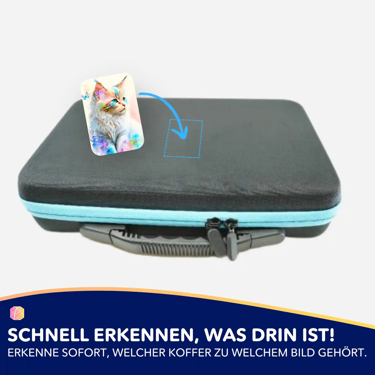Zartes Kätzchen Aufkleber für Diamond Painting Koffer zur Organisation von Zubehör und Diamanten Painting Sets