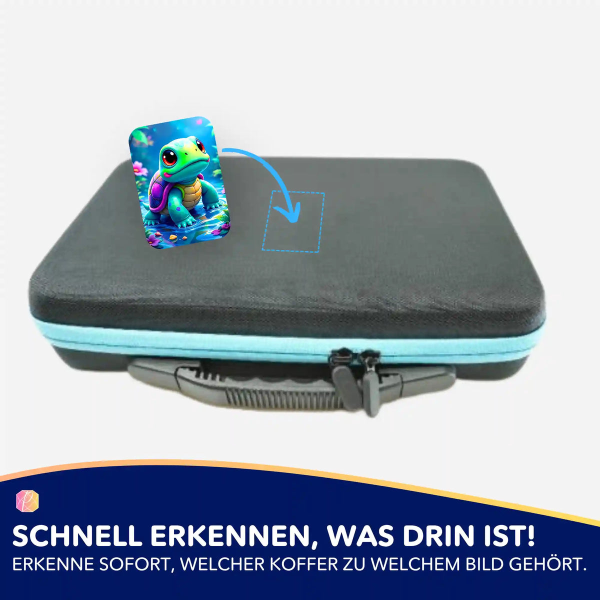 Picmondoo Donatello Aufkleber-Set zur Organisation von Diamond Painting Koffern und Zubehör für DIY-Motive.