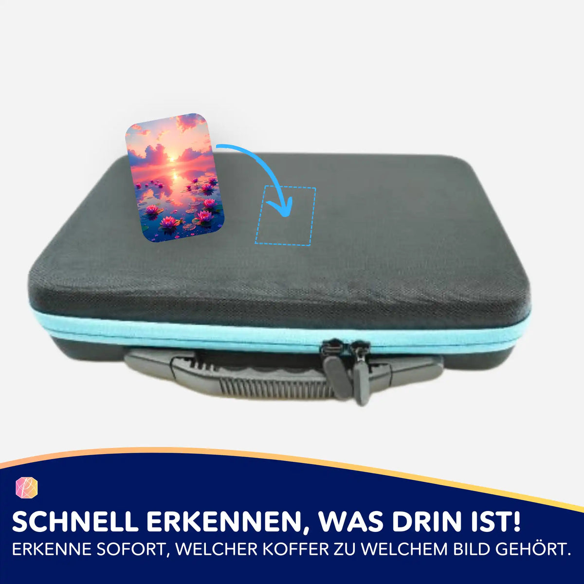 Picmondoo Aufkleber-Set für Diamond Painting Koffer zum Organisieren von Malen nach Zahlen und Diamanten Painting Zubehör
