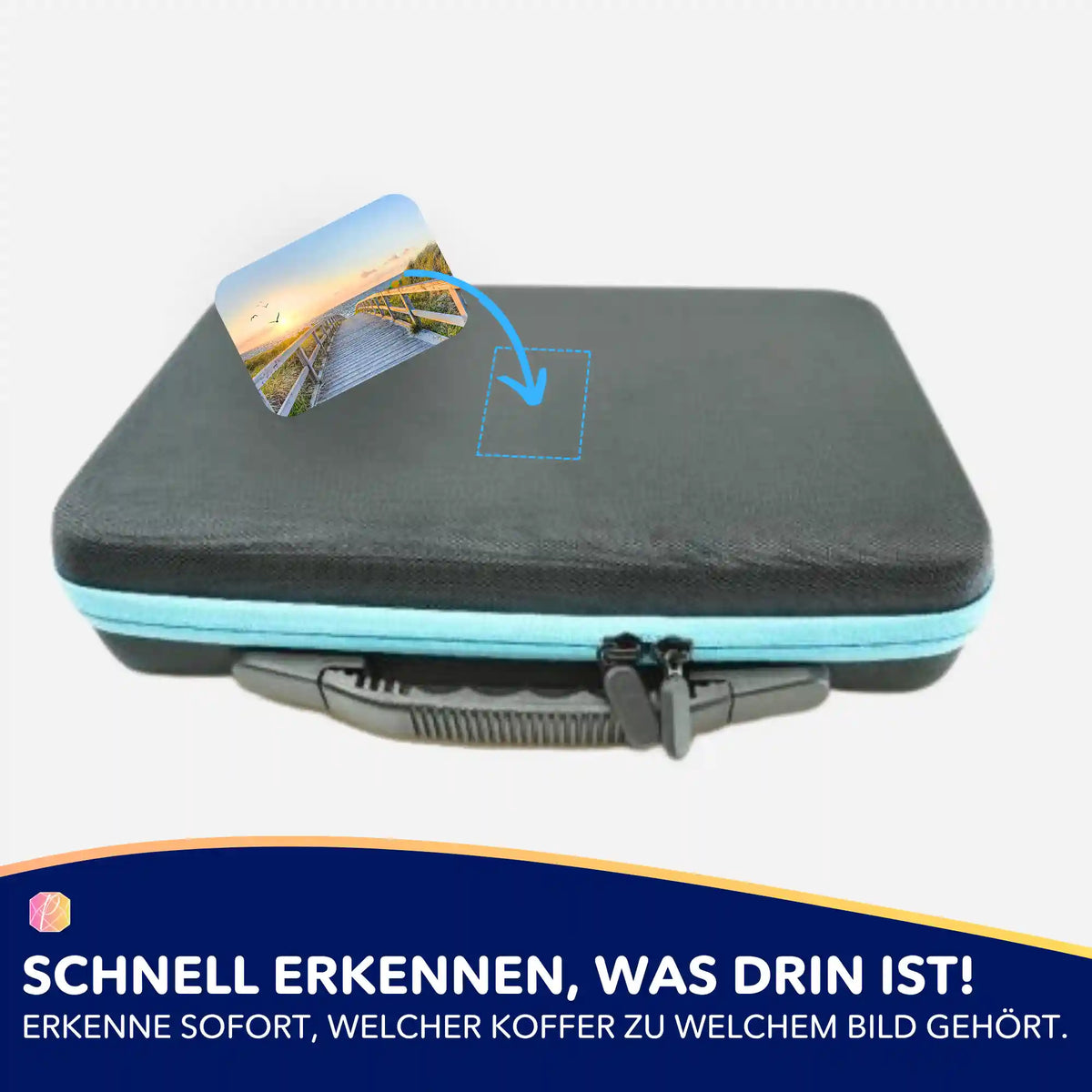 Picmondoo Aufkleber-Set zur Organisation von Diamond Painting Koffern mit Strand-Motiv Aufkleber für DIY-Bastelsets