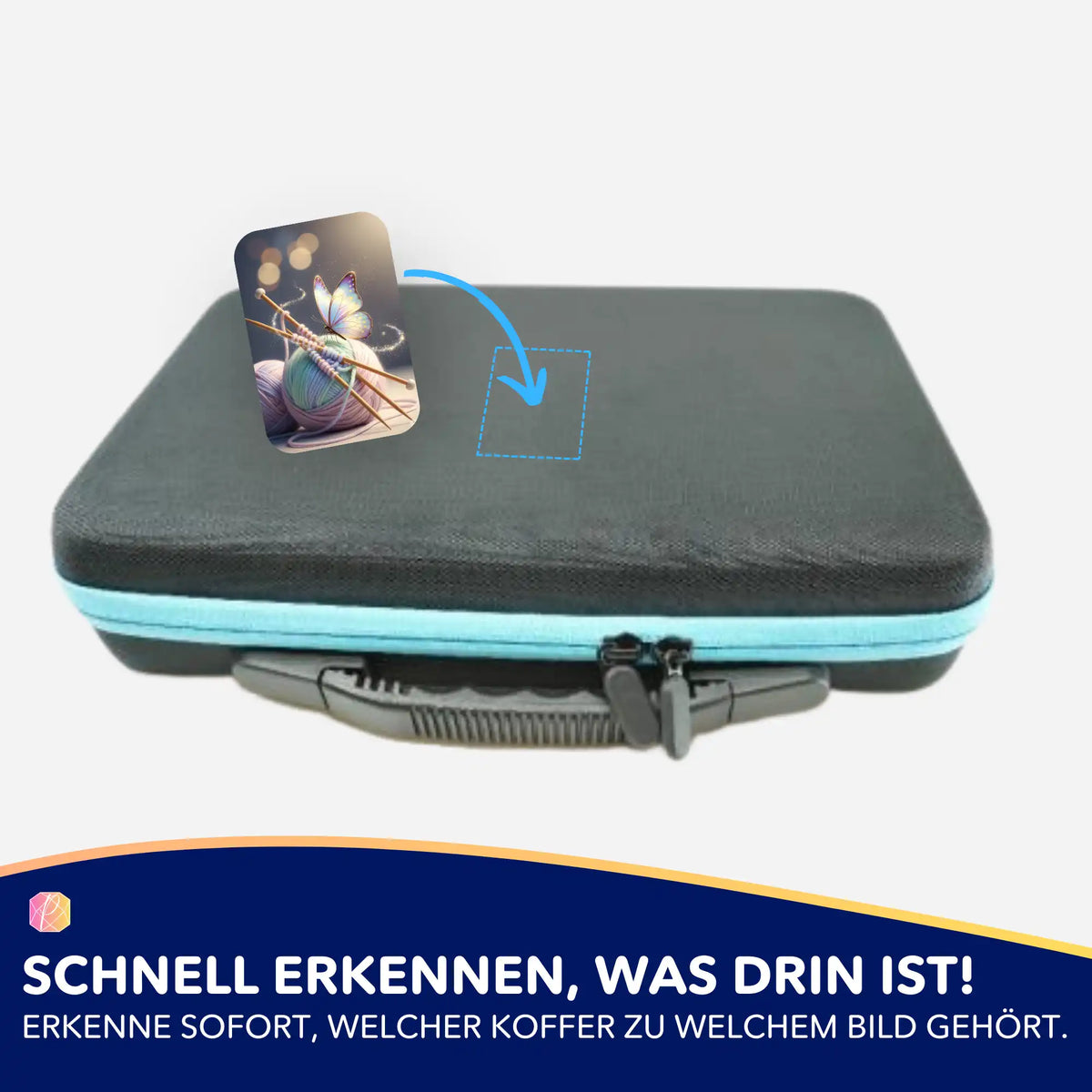 Picmondoo Wollenträume Aufkleber-Set zur Organisation deiner Diamond Painting Aufbewahrungskoffer