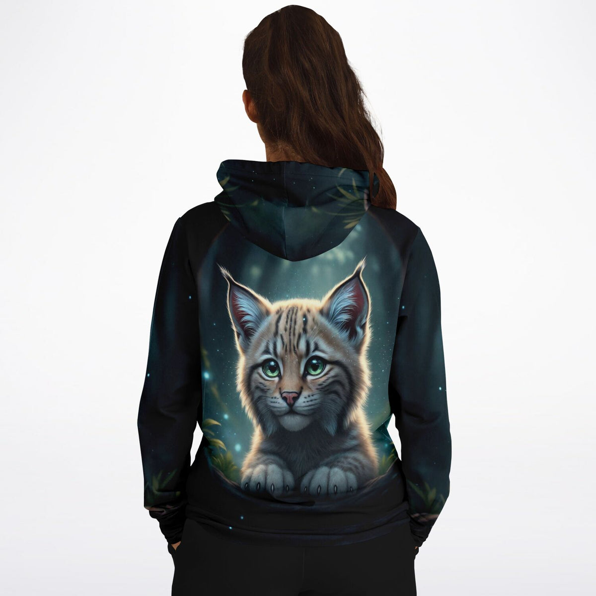 Dreamer Hoodie mit Waldluchs-Motiv, inspiriert durch Detailkunst wie Diamond Painting und Malen nach Zahlen Designs.