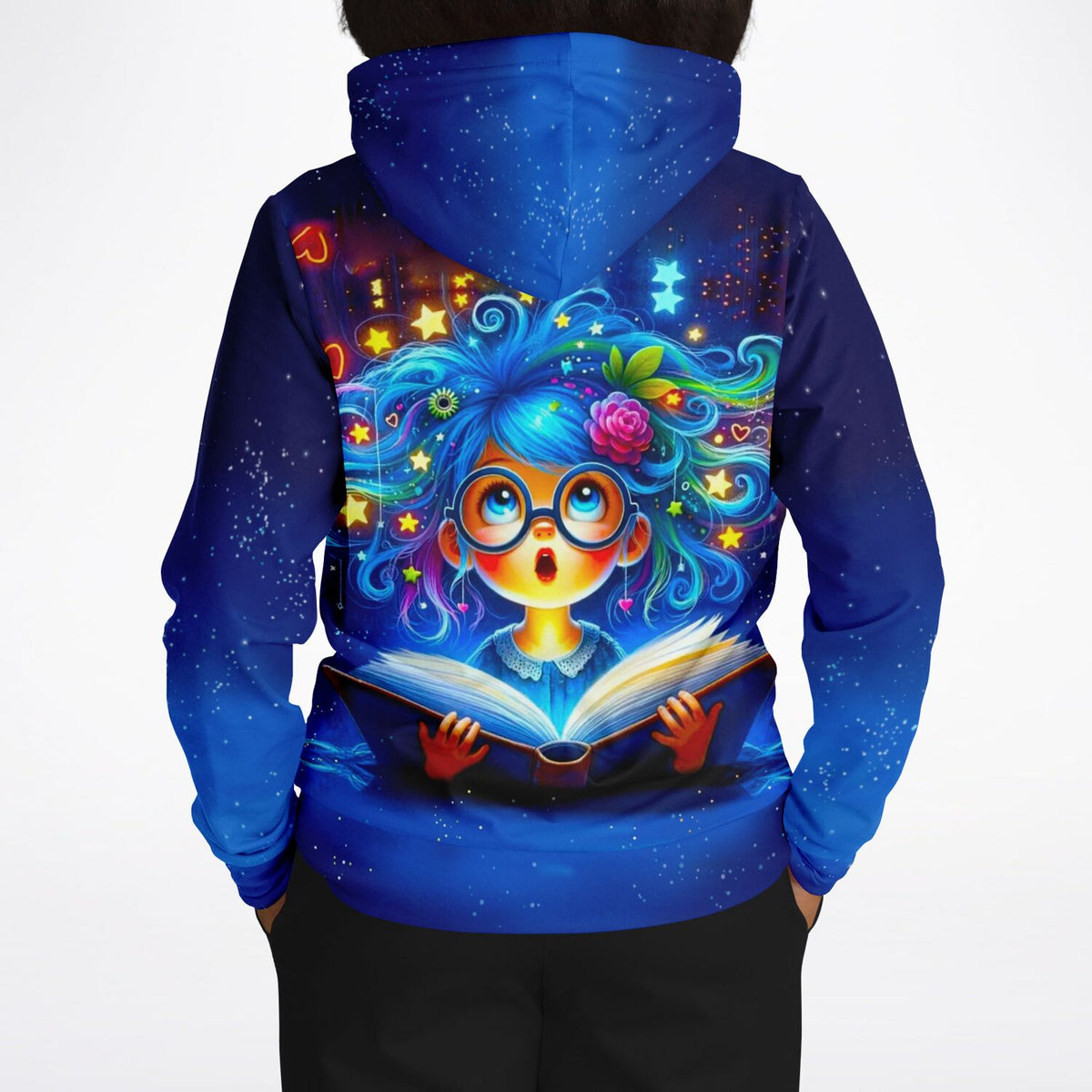 Dreamer Hoodie mit Lesemaus Josephine Motiv im magischen Design, perfekt für Fans von Diamond Painting und Malen nach Zahlen
