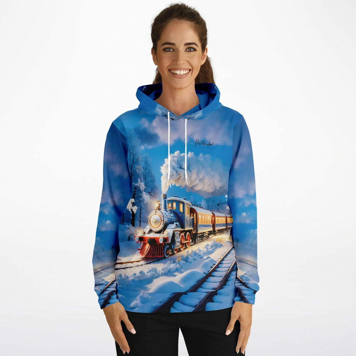 Dreamer Hoodie mit Night Train Motiv, passend im Stil zu Diamond Painting und Malen nach Zahlen für Erwachsene