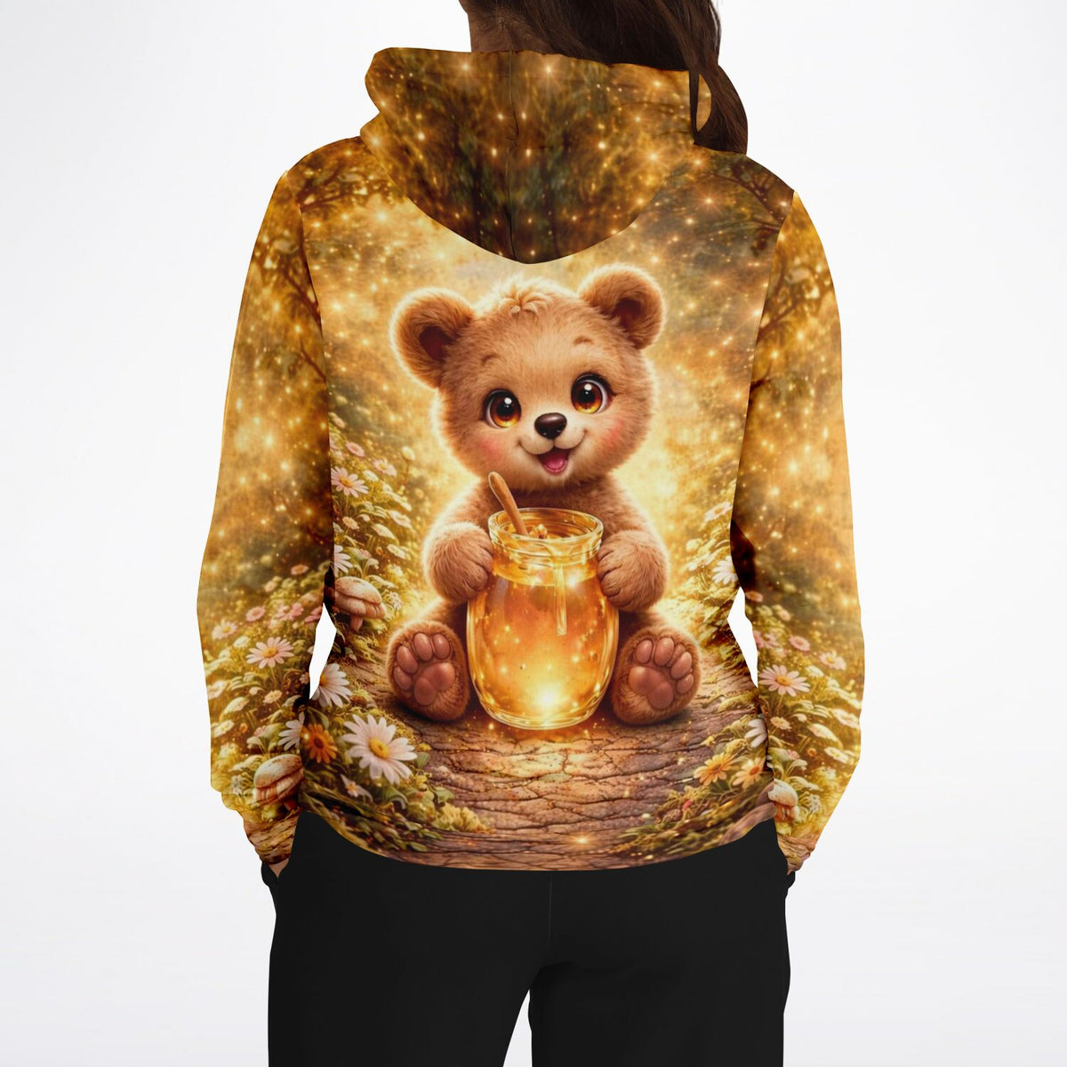 Dreamer Hoodie mit niedlichem Teddybär-Motiv, im Stil von Diamond Painting und Malen nach Zahlen für Erwachsene