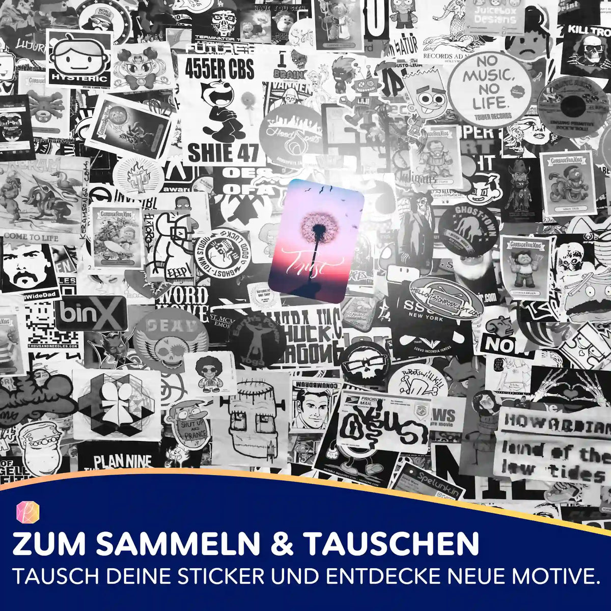 Picmondoo Trust Sticker mit Pusteblumen-Motiv als Zubehör für Diamond Painting und Bastelsets