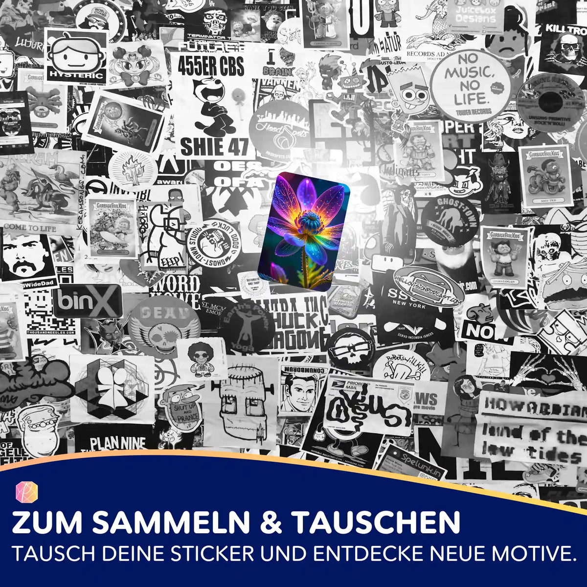 Buntes Sticker-Set Im Kern des Lichts als Ergänzung zum Diamond Painting Hobby für Motiv-Organisation und Deko