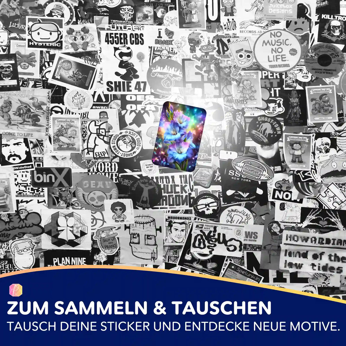 Buntes Aufkleber-Set Schwert aus Seide für Diamond Painting Fans und zur Organisation von DIY-Bastelsets