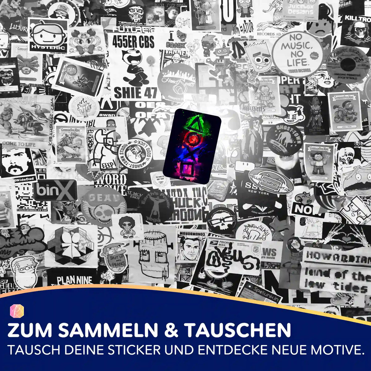 5er-Set Sticker Play the Game für Diamond Painting Fans, bunte Controller-Symbole für Sammelspaß und Ordnung