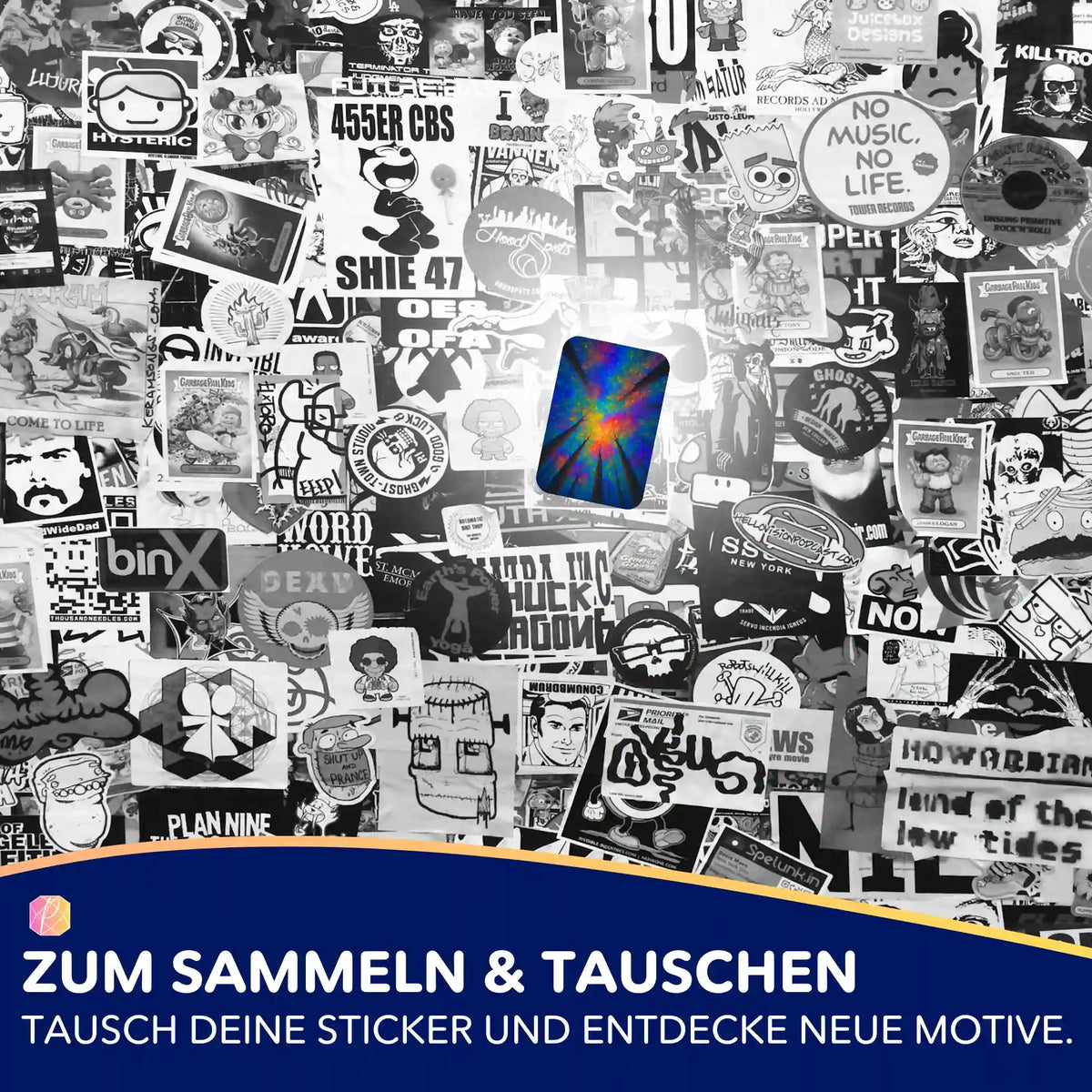 Picmondoo Sticker-Set Regenbogenwald zur Organisation für Diamond Painting und kreative DIY-Bastelprojekte