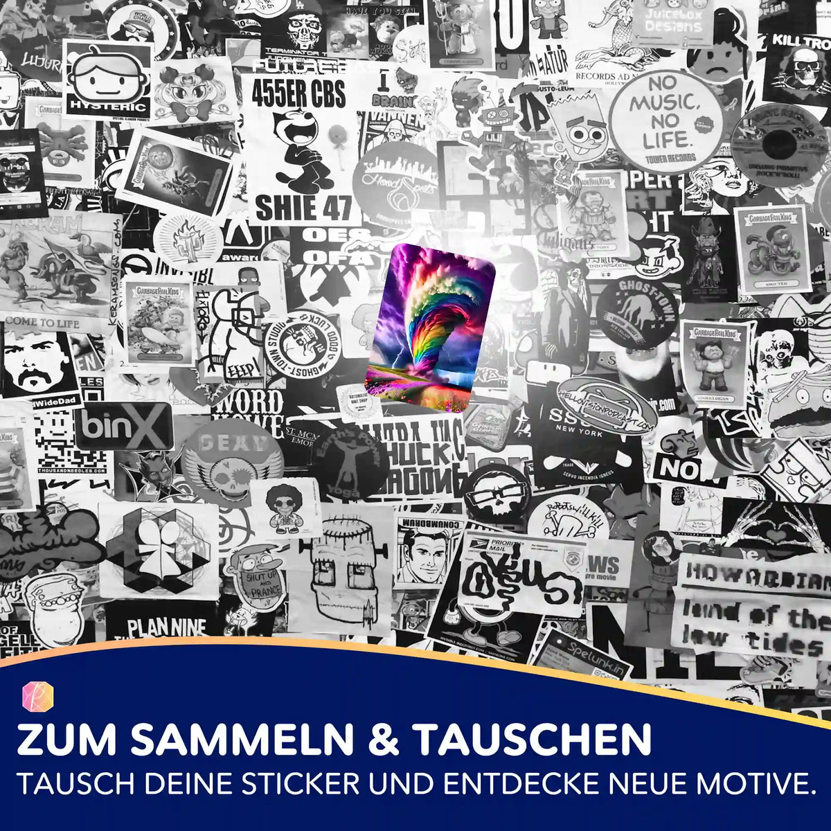 Buntes Wirbelsturm Sticker-Set für Diamond Painting Zubehör zur Organisation deiner Lieblingsmotive von Picmondoo