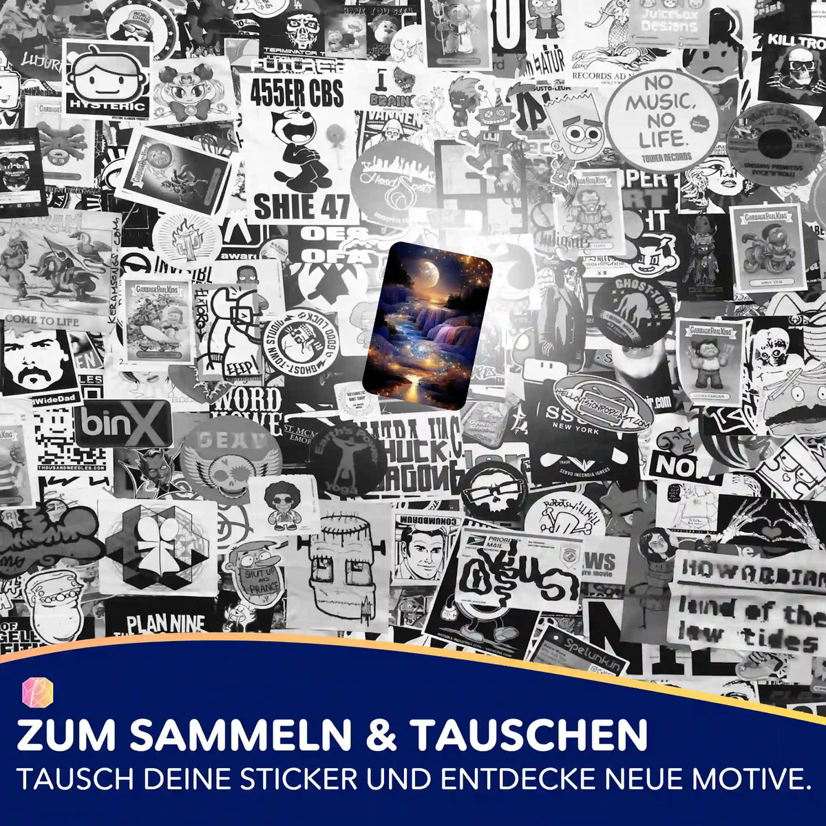 Picmondoo Sticker-Set mit Wonderful Landscape Motiv, ideal zur Organisation von Diamond Painting Zubehör
