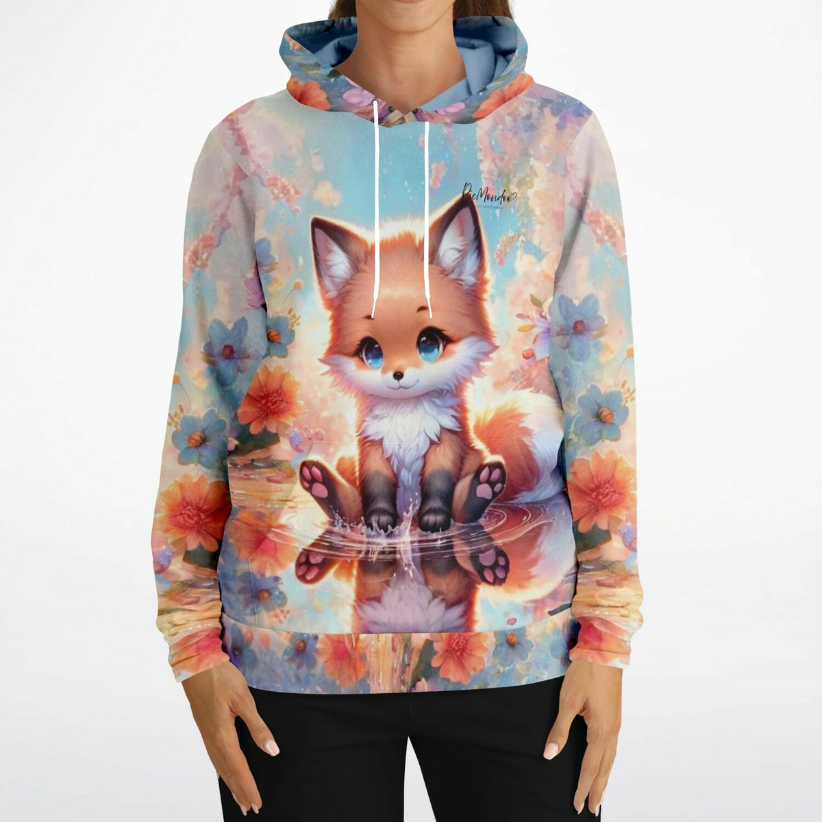 Dreamer Hoodie mit niedlichem Fuchs-Motiv, inspiriert von Diamond Painting Kunstwerken und Malen nach Zahlen Designs.