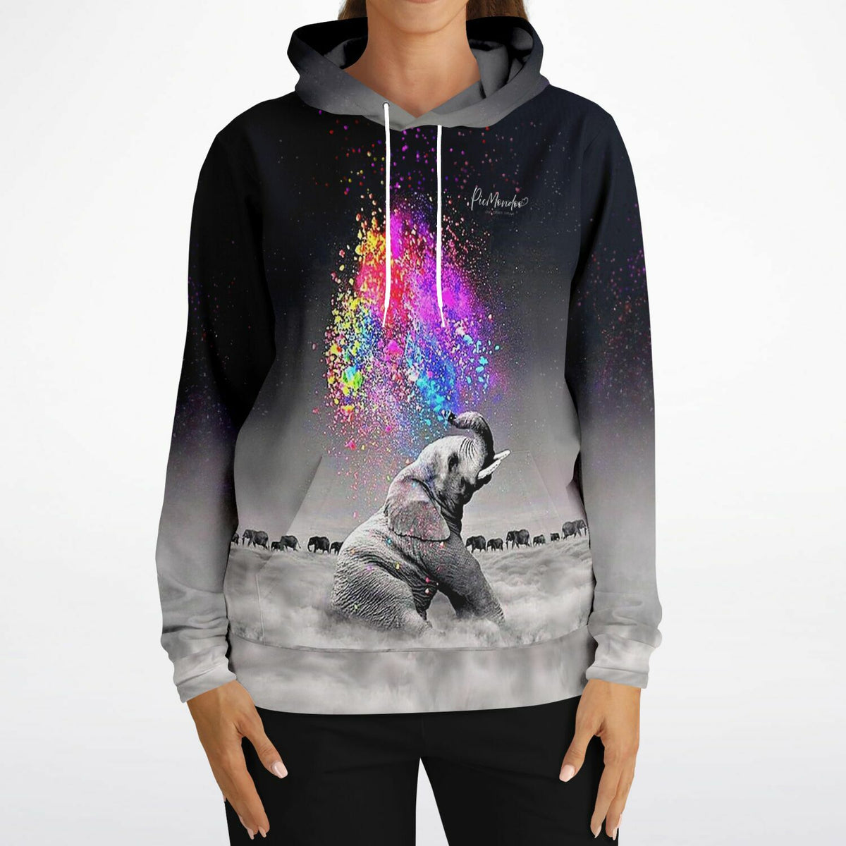 Dreamer Hoodie mit Elefant Farbenspiel Motiv – perfekt für Fans von Diamond Painting und Malen nach Zahlen Kunstwerken.