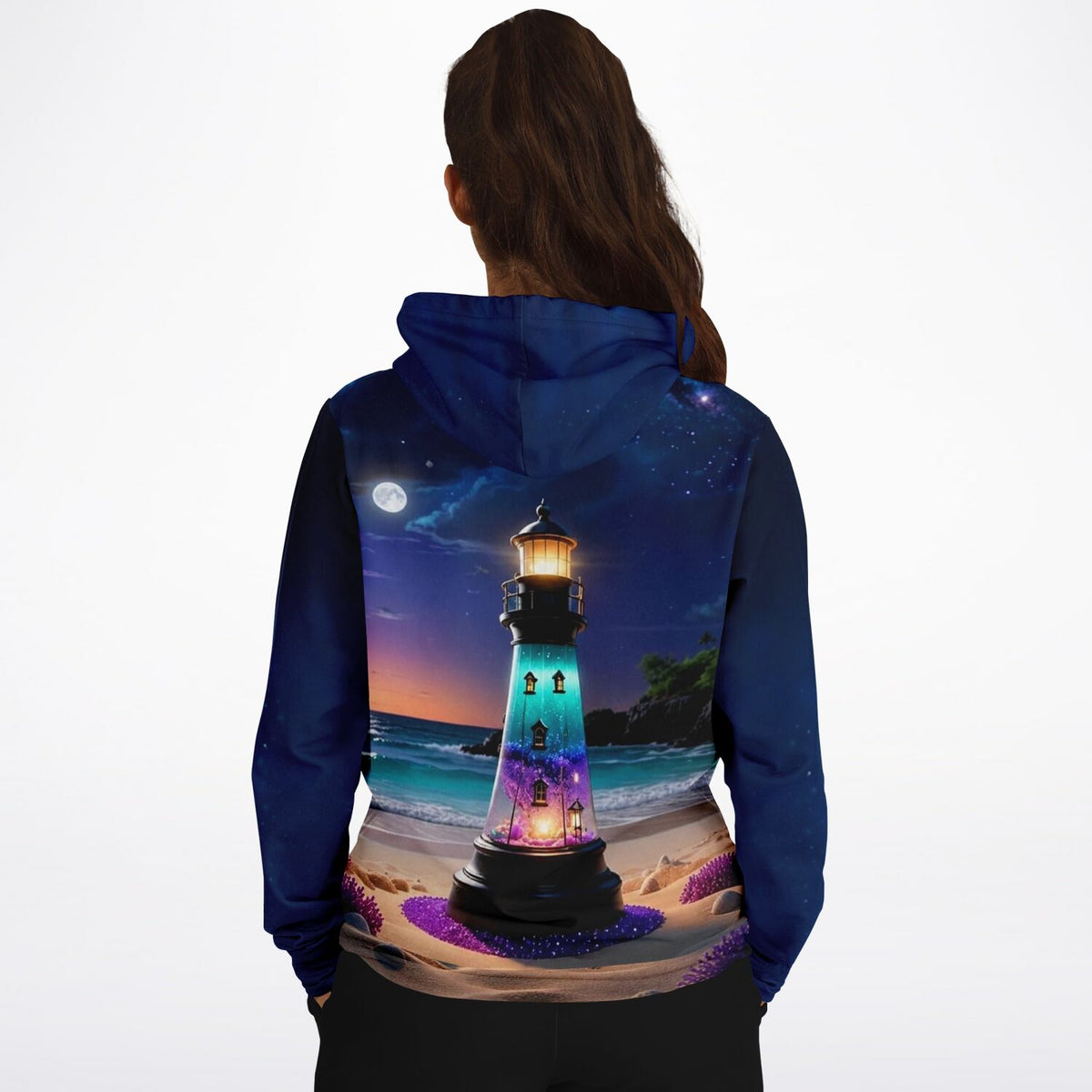 Dreamer Hoodie mit Leuchtturm Motiv, perfekt für kreative Fans von Diamond Painting und Malen nach Zahlen Kunstwerken.