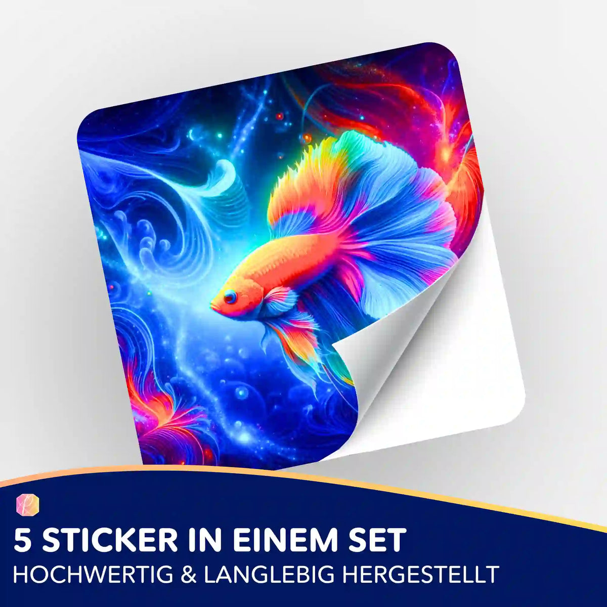 Buntes Fisch Aufkleber-Set für Diamond Painting Zubehör mit Unterwasser-Design und lebendigen Farben
