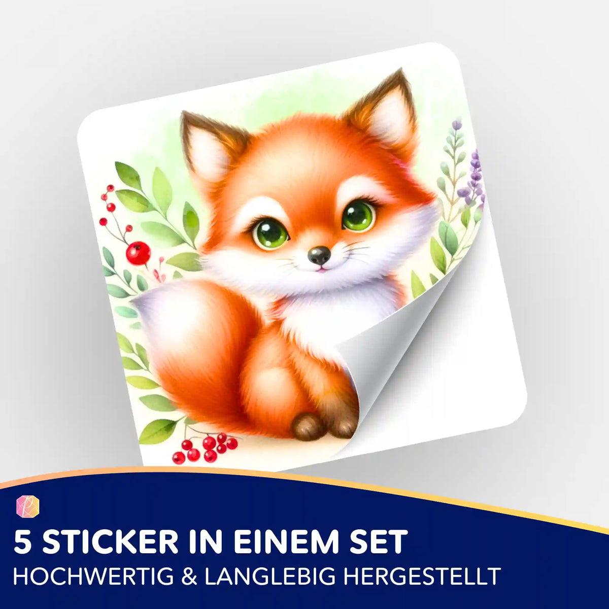 Picmondoo Aufkleber Set Freddy Füchschen für Diamond Painting Zubehör und Organisation